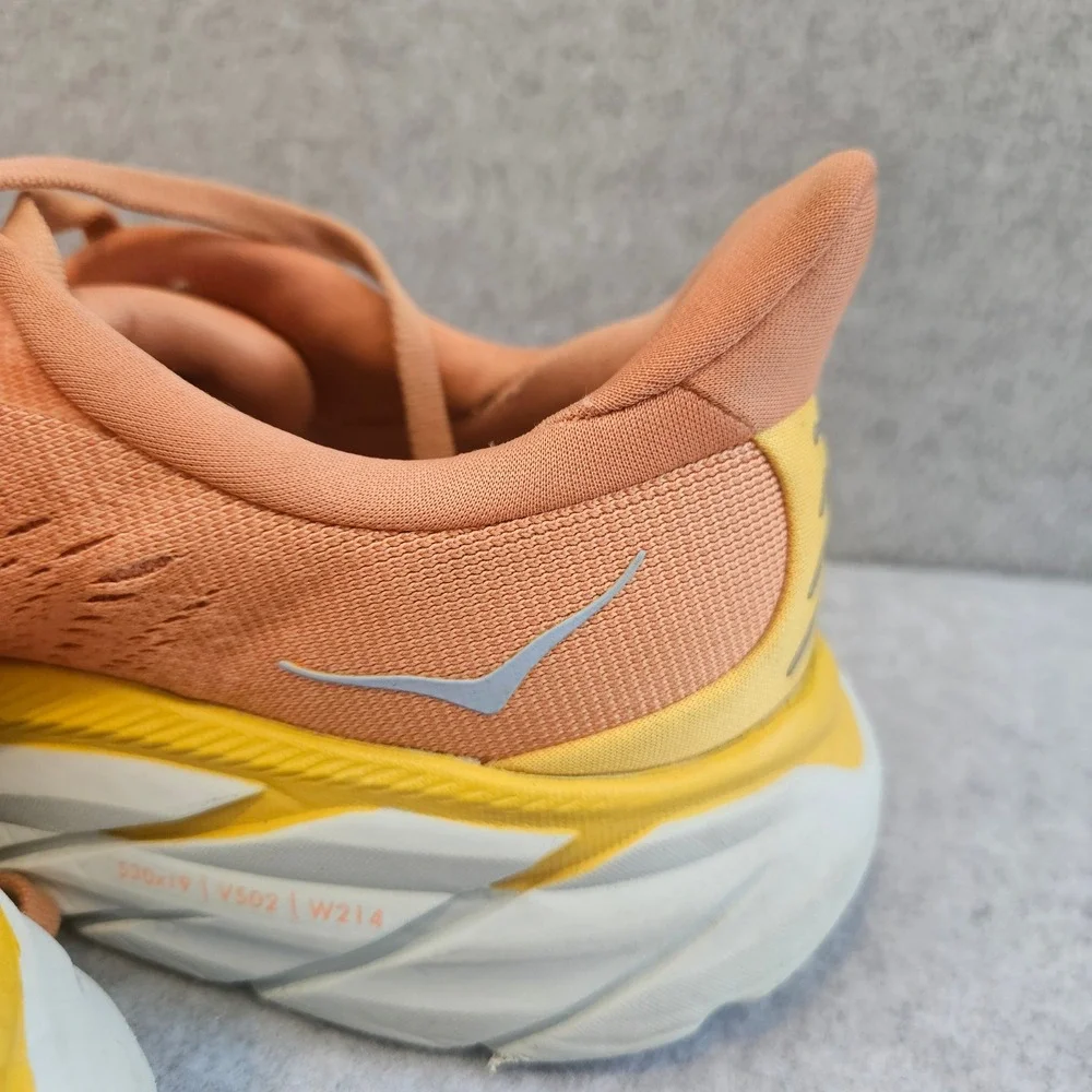 HOKA ONE ONE CLIFTON 8 | Womens Running Shoes 6.5 Orange Yellow neon athleisure